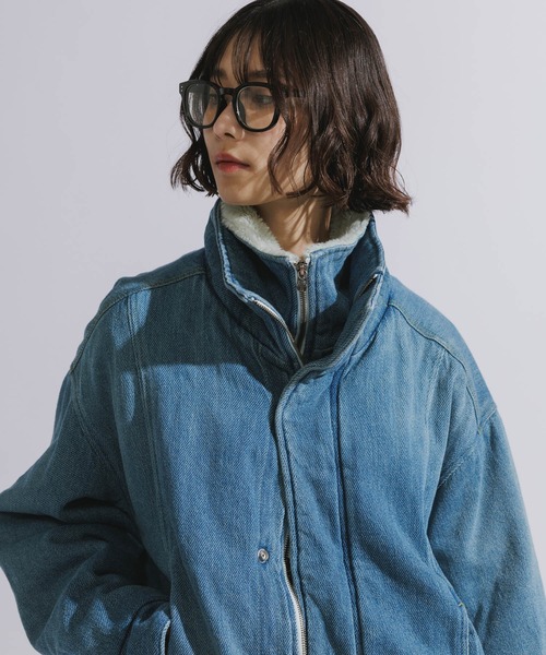 FACETASM（ファセッタズム）の「FACETASM/ファセッタズム DOUBLE LAYERED DENIM JACKET 中綿入り レイヤード風 デニムジャケット スタンドカラー（デニムジャケット・メンズ・ブラック/インディゴブルー・3/4/5）」の21枚目の写真