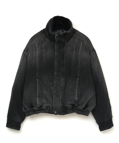 FACETASM（ファセッタズム）の「FACETASM/ファセッタズム DOUBLE LAYERED DENIM JACKET 中綿入り レイヤード風 デニムジャケット スタンドカラー（デニムジャケット・メンズ・ブラック/インディゴブルー・3/4/5）」の3枚目の写真