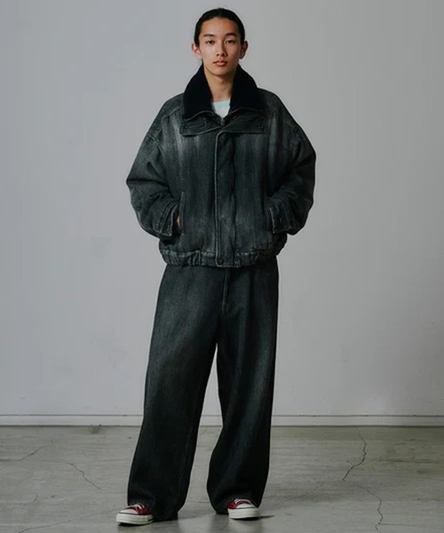 FACETASM（ファセッタズム）の「FACETASM/ファセッタズム DOUBLE LAYERED DENIM JACKET 中綿入り レイヤード風 デニムジャケット スタンドカラー（デニムジャケット・メンズ・ブラック/インディゴブルー・3/4/5）」の17枚目の写真