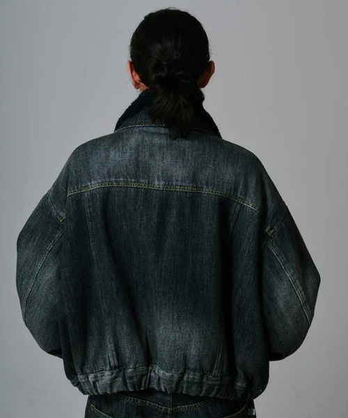 FACETASM（ファセッタズム）の「FACETASM/ファセッタズム DOUBLE LAYERED DENIM JACKET 中綿入り レイヤード風 デニムジャケット スタンドカラー（デニムジャケット・メンズ・ブラック/インディゴブルー・3/4/5）」の16枚目の写真