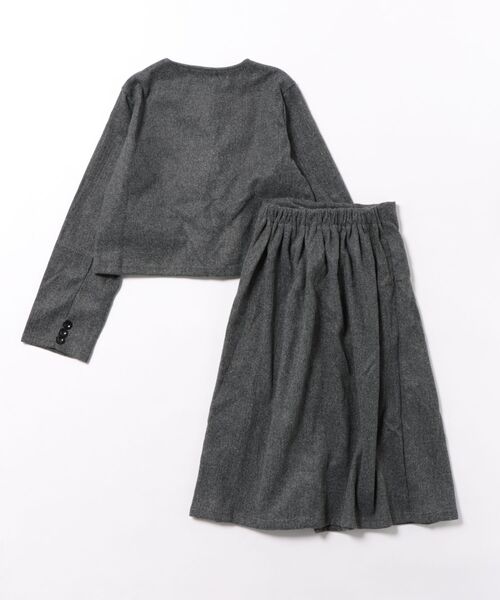 Ritzy(リッツィー)の「ノーカラージャケット+プリーツスカート 2点セット(セットアップ・レディース・チャコールグレー・L/M)」の11枚目の写真