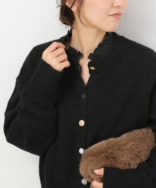 JOURNAL STANDARD relume(ジャーナルスタンダード レリューム)の「《追加3》ハイカウントコットンスタンドカラー2way(シャツ/ブラウス・レディース・ブラック/ブルー系その他/ホワイト・FREE)」の12枚目の写真