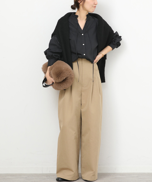 【新品未使用】relumeハイカウントコットンスタンドカラー2WAY 追加》ハイカウントコットンスタンドカラー2way（シャツ/ブラウス