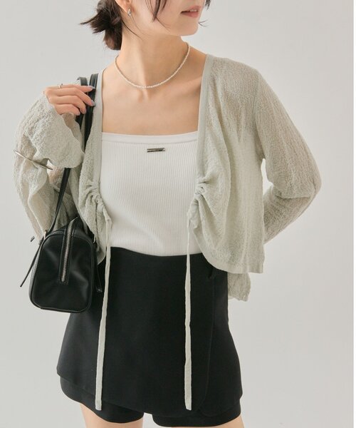 セール】透かしニットショートボレロ（カーディガン/ボレロ）｜mystic