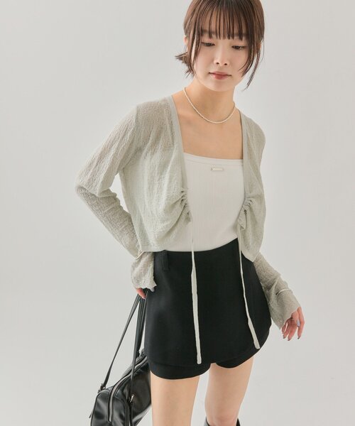 セール】透かしニットショートボレロ（カーディガン/ボレロ