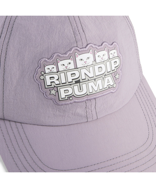 PUMA(プーマ)の「PUMA プーマ ユニセックス PUMA x RIPNDIP ダッドキャップ(キャップ・メンズ・プラム/ブラック・フリー)」の3枚目の写真