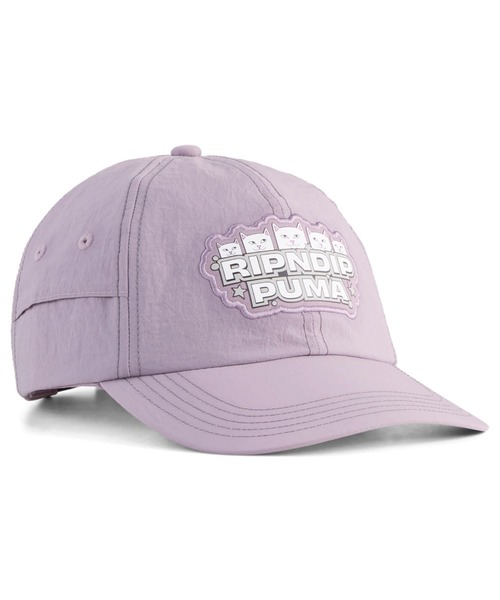PUMA(プーマ)の「PUMA プーマ ユニセックス PUMA x RIPNDIP ダッドキャップ(キャップ・メンズ・プラム/ブラック・フリー)」の2枚目の写真