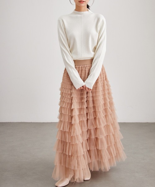 Lace Ladies（レースレディース）の「バック オープンカット オフネック ニット プルオーバー（ニット/セーター・レディース・ブラック/アイボリー/グレー・FREE）」の6枚目の写真