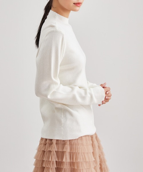 Lace Ladies（レースレディース）の「バック オープンカット オフネック ニット プルオーバー（ニット/セーター・レディース・ブラック/アイボリー/グレー・FREE）」の7枚目の写真