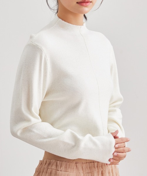 Lace Ladies（レースレディース）の「バック オープンカット オフネック ニット プルオーバー（ニット/セーター・レディース・ブラック/アイボリー/グレー・FREE）」の9枚目の写真