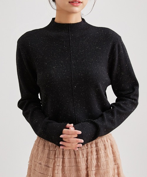 Lace Ladies（レースレディース）の「バック オープンカット オフネック ニット プルオーバー（ニット/セーター・レディース・ブラック/アイボリー/グレー・FREE）」の11枚目の写真