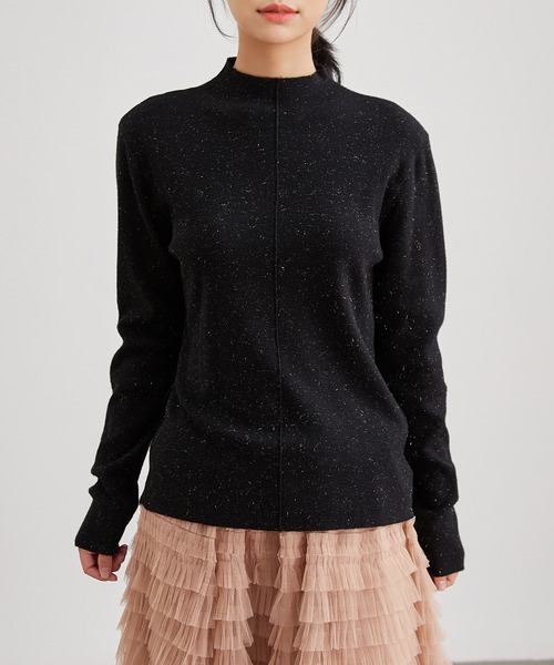 Lace Ladies（レースレディース）の「バック オープンカット オフネック ニット プルオーバー（ニット/セーター・レディース・ブラック/アイボリー/グレー・FREE）」の14枚目の写真