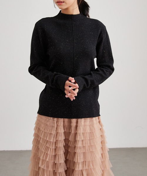 Lace Ladies（レースレディース）の「バック オープンカット オフネック ニット プルオーバー（ニット/セーター・レディース・ブラック/アイボリー/グレー・FREE）」の15枚目の写真