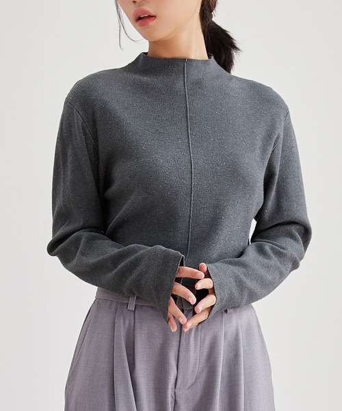 Lace Ladies（レースレディース）の「バック オープンカット オフネック ニット プルオーバー（ニット/セーター・レディース・ブラック/アイボリー/グレー・FREE）」の17枚目の写真