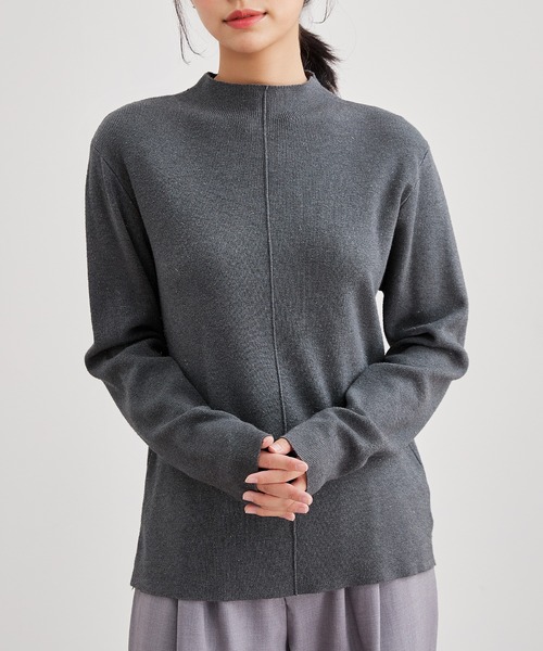 Lace Ladies（レースレディース）の「バック オープンカット オフネック ニット プルオーバー（ニット/セーター・レディース・ブラック/アイボリー/グレー・FREE）」の18枚目の写真
