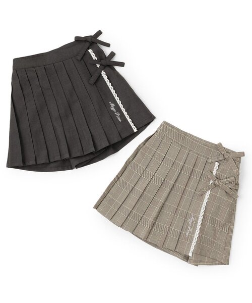 セール】ラッププリーツ キュロットスカート（スカート）｜mezzo piano