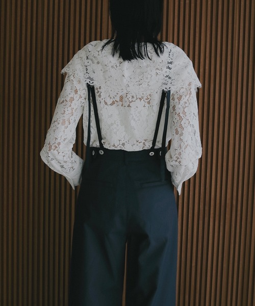 MANOF(マノフ)の「2WAY SUSPENDER PANTS(その他パンツ・レディース・ネイビー/ホワイト・M/S)」の11枚目の写真