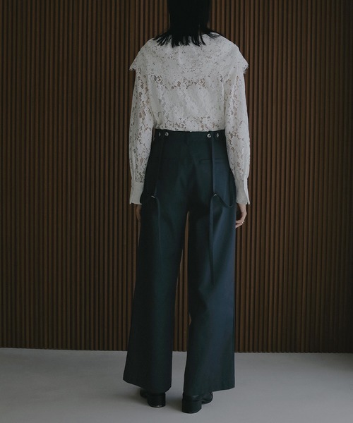 MANOF(マノフ)の「2WAY SUSPENDER PANTS(その他パンツ・レディース・ネイビー/ホワイト・M/S)」の8枚目の写真