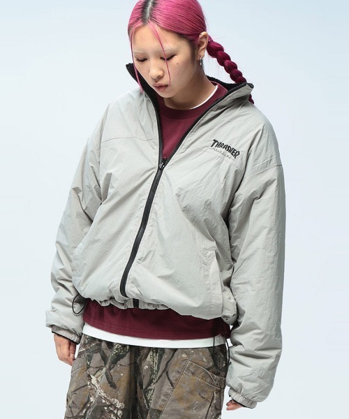THRASHER リバーシブル ナイロン ボア ブルゾン