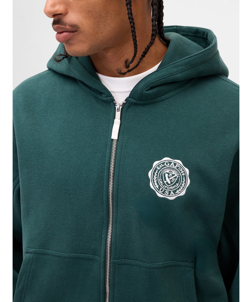 GAP（ギャップ）の「リラックスフィット GAPロゴ ジップアップパーカー