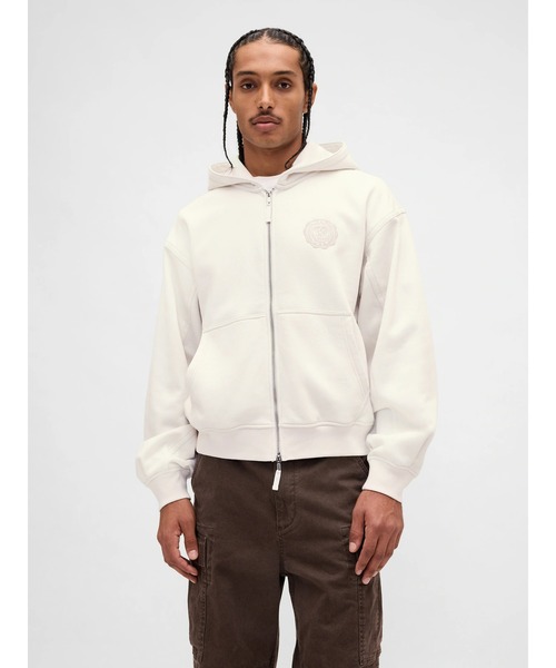 セール】リラックスフィット GAPロゴ ジップアップパーカー（パーカー