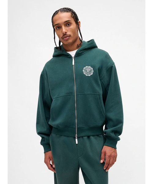 セール】リラックスフィット GAPロゴ ジップアップパーカー（パーカー