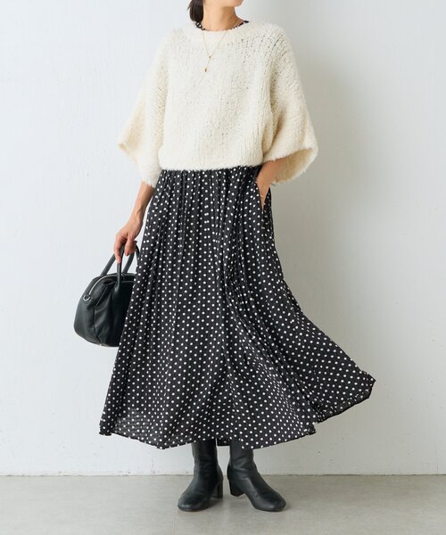 BEARDSLEY（ビアズリー）の「カシミヤループ前後カーディガン（ニット/セーター・レディース・チャコールグレー/ホワイト・FREE）」の22枚目の写真