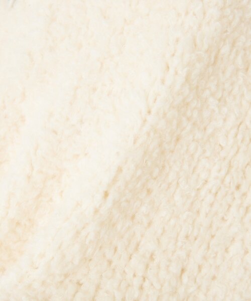 BEARDSLEY（ビアズリー）の「カシミヤループ前後カーディガン（ニット/セーター・レディース・チャコールグレー/ホワイト・FREE）」の8枚目の写真