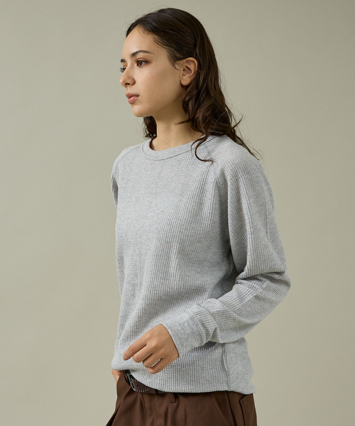 JEMORGAN（ジェーイーモーガン）の「【JEMORGAN/ジェーイーモーガン】CVCワッフル ラグラン裾ラウンドL S-T/ロンT/ラウンド/ラグラン【WEB限定】（Tシャツ/カットソー・メンズ・ブラック/グレー/ネイビー/ホワイト・M/XL/L）」の20枚目の写真