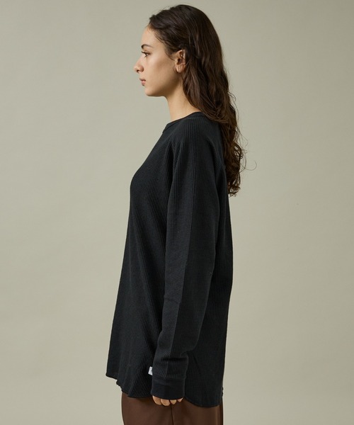 JEMORGAN（ジェーイーモーガン）の「【JEMORGAN/ジェーイーモーガン】CVCワッフル ラグラン裾ラウンドL S-T/ロンT/ラウンド/ラグラン【WEB限定】（Tシャツ/カットソー・メンズ・ブラック/グレー/ネイビー/ホワイト・M/XL/L）」の6枚目の写真