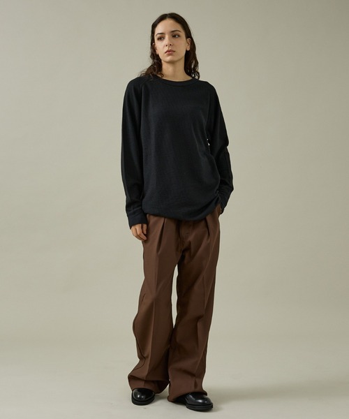 JEMORGAN（ジェーイーモーガン）の「【JEMORGAN/ジェーイーモーガン】CVCワッフル ラグラン裾ラウンドL S-T/ロンT/ラウンド/ラグラン【WEB限定】（Tシャツ/カットソー・メンズ・ブラック/グレー/ネイビー/ホワイト・M/XL/L）」の13枚目の写真