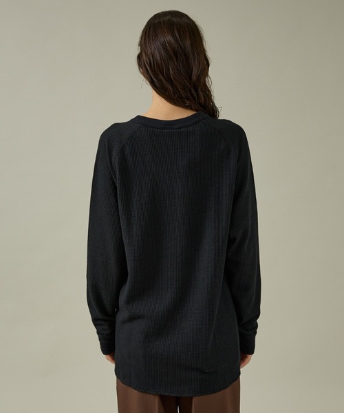 JEMORGAN（ジェーイーモーガン）の「【JEMORGAN/ジェーイーモーガン】CVCワッフル ラグラン裾ラウンドL S-T/ロンT/ラウンド/ラグラン【WEB限定】（Tシャツ/カットソー・メンズ・ブラック/グレー/ネイビー/ホワイト・M/XL/L）」の7枚目の写真