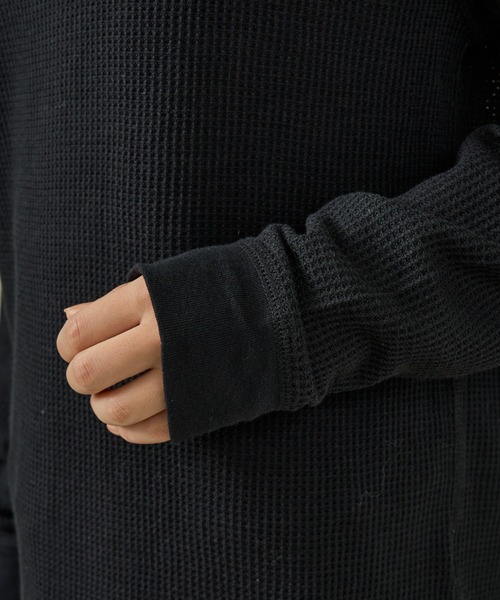 JEMORGAN（ジェーイーモーガン）の「【JEMORGAN/ジェーイーモーガン】CVCワッフル ラグラン裾ラウンドL S-T/ロンT/ラウンド/ラグラン【WEB限定】（Tシャツ/カットソー・メンズ・ブラック/グレー/ネイビー/ホワイト・M/XL/L）」の11枚目の写真