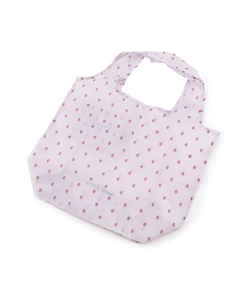 petit main（プティマイン）の「ポケッタブルエコバッグ（エコバッグ/サブバッグ・キッズ・ネイビー/ホワイト系/ライトピンク/ライトベージュ・F）」の4枚目の写真