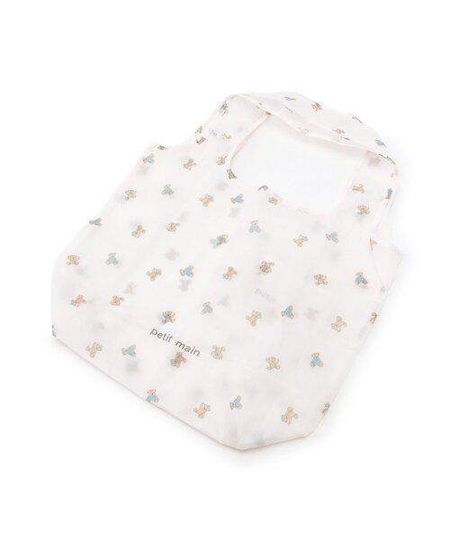 petit main（プティマイン）の「ポケッタブルエコバッグ（エコバッグ/サブバッグ・キッズ・ネイビー/ホワイト系/ライトピンク/ライトベージュ・F）」の3枚目の写真