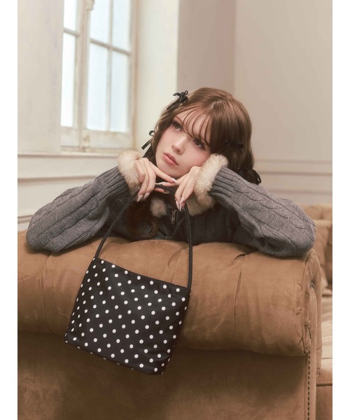 PHILLY（フィリー）の「ドットハンドバッグ（ハンドバッグ・レディース・ブラック/ホワイト・FREE）」の2枚目の写真