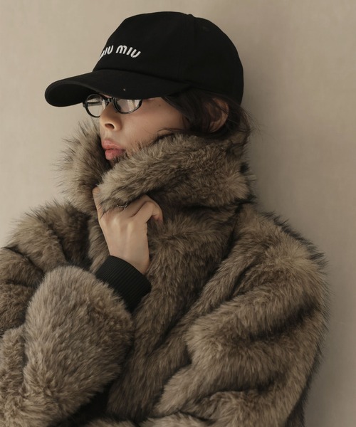 Ulysses（ユリシス）の「レザーパイピングショート丈ファーブルゾン（その他アウター・レディース・モカ・S/M）」の22枚目の写真