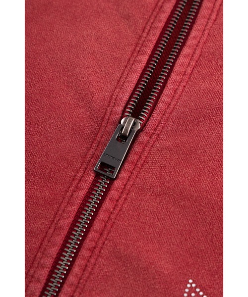 UNKNOWN LONDON（アンノウン・ロンドン）の「ジップフーディ｜Outline Cross Rhinestone Zip Hoodie｜Unknown London（パーカー・メンズ・レッド/ブラック/ベージュ・MEDIUM/LARGE/X-LARGE/SMALL）」の14枚目の写真