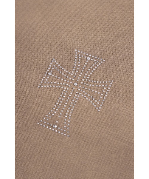 UNKNOWN LONDON（アンノウン・ロンドン）の「ジップフーディ｜Outline Cross Rhinestone Zip Hoodie｜Unknown London（パーカー・メンズ・レッド/ブラック/ベージュ・MEDIUM/LARGE/X-LARGE/SMALL）」の19枚目の写真