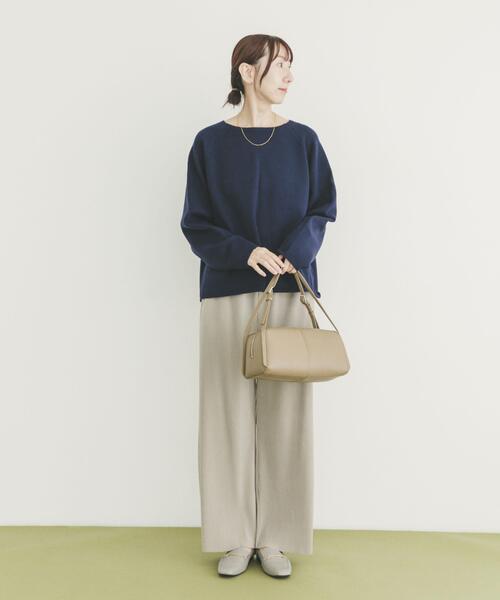 ITEMS URBANRESEARCH（アイテムズ アーバンリサーチ）の「『洗濯可』クルーネックラグランニット（ニット/セーター・レディース・ベージュ/ネイビー/グレー/ライトピンク/レッド・FREE）」の22枚目の写真