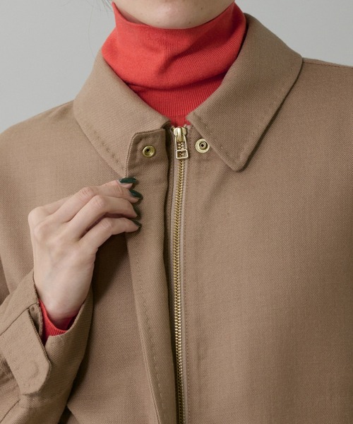 INED（イネド）の「梳毛接結リバー ダブルフェイスブルゾン【セットアップ対応】（ブルゾン・レディース・キャメル/チェック・9号/7号）」の18枚目の写真