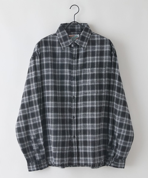 OUTDOOR EXCHANGE（アウトドアエクスチェンジ）の「【OUTDOOR EXCHANGE/アウトドアエクスチェンジ】チェックネルシャツ（シャツ/ブラウス・メンズ・ブラック/ホワイト・LARGE/MEDIUM）」の3枚目の写真