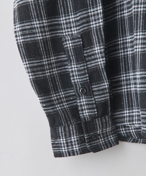OUTDOOR EXCHANGE（アウトドアエクスチェンジ）の「【OUTDOOR EXCHANGE/アウトドアエクスチェンジ】チェックネルシャツ（シャツ/ブラウス・メンズ・ブラック/ホワイト・LARGE/MEDIUM）」の7枚目の写真