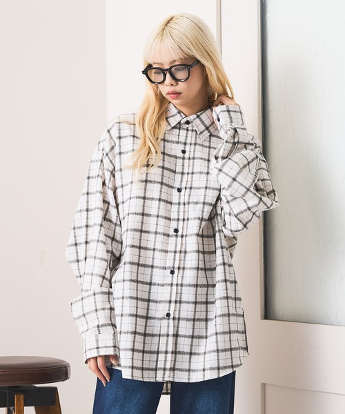 OUTDOOR EXCHANGE（アウトドアエクスチェンジ）の「【OUTDOOR EXCHANGE/アウトドアエクスチェンジ】チェックネルシャツ（シャツ/ブラウス・メンズ・ブラック/ホワイト・LARGE/MEDIUM）」の17枚目の写真