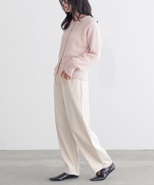 for/c(フォーシー)の「ふわふわニットカーディガン【サスティナブル】(ニット/セーター・レディース・チャコール/ピンク/ライトグレー・L/M)」の9枚目の写真