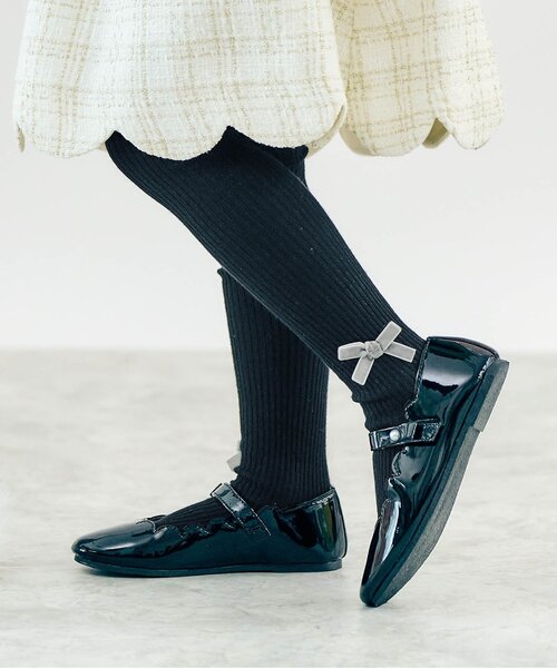 セール】【ジュニア対応】リボンラメタイツ（タイツ/ストッキング