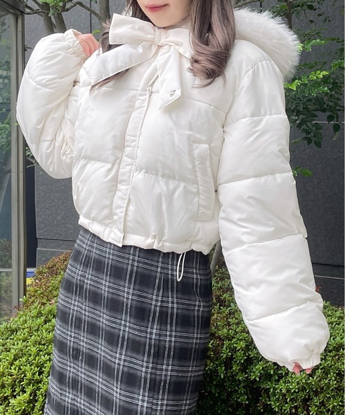 ファーショートダウン（ダウンジャケット/コート）｜abc une face