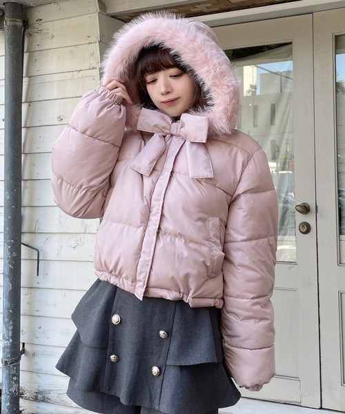 ファーショートダウン（ダウンジャケット/コート）｜abc une face