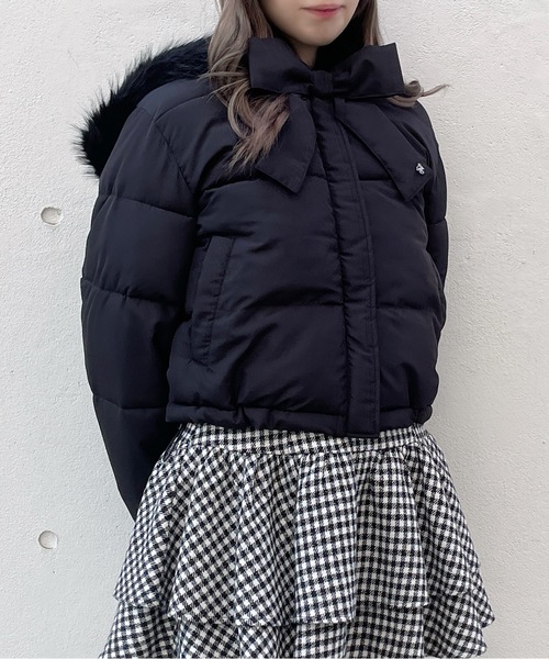 ‪‪♡値下げしました♡ファー付きタイトフィットダウンジャケット セール】ファーショートダウン（ダウンジャケット/コート）｜abc une