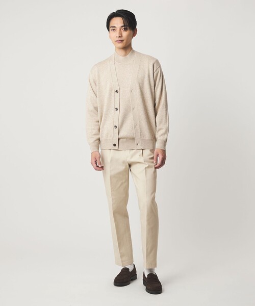 green label relaxing（グリーンレーベルリラクシング）の「DC コットン 1プリーツ ストレート ドレスチノ パンツ（チノパンツ・メンズ・オフホワイト/モカ・M/L/S/XL）」の4枚目の写真